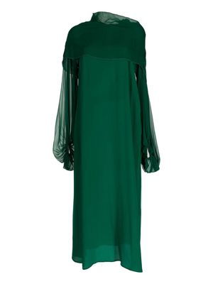 F.R.S For Restless Sleepers draped silk maxi dress - Green