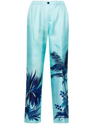 F.R.S For Restless Sleepers Etere silk trousers - Blue