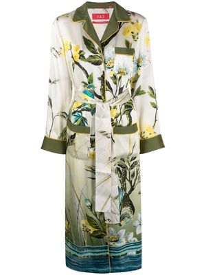 F.R.S For Restless Sleepers floral-print belted robe - Neutrals