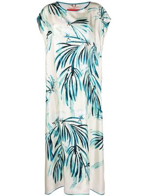 F.R.S For Restless Sleepers graphic-print silk maxi dress - White