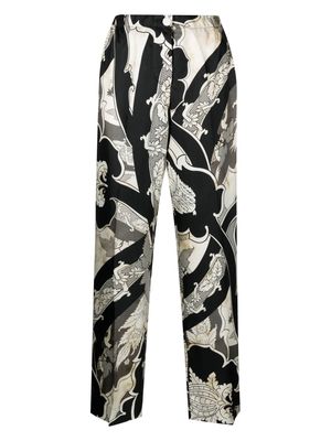 F.R.S For Restless Sleepers graphic-print silk pyjama trousers - White