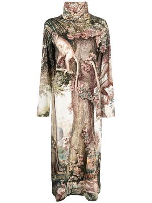 F.R.S For Restless Sleepers jungle-print cotton maxi dress - Neutrals