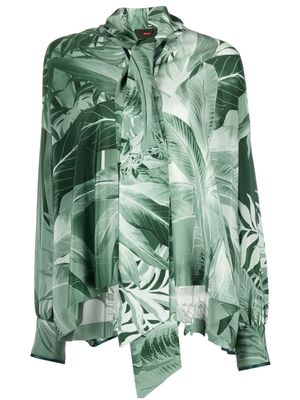 F.R.S For Restless Sleepers jungle-print silk blouse - Green