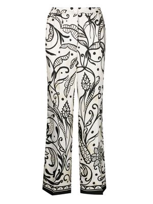 F.R.S For Restless Sleepers palazzo silk pyjama trousers - White