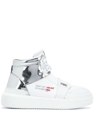 F_WD Hybrid high-top sneakers - White
