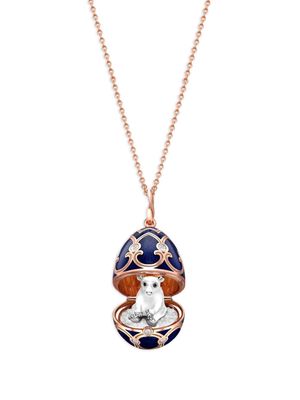 Fabergé 18kt gold Heritage Polar Bear Surprise Locket multi-stone pendant - Blue