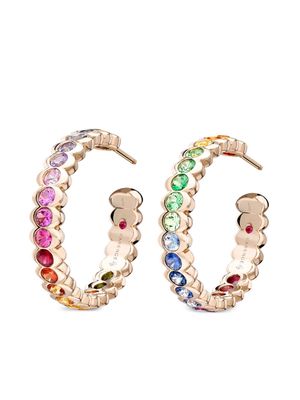 Fabergé 18kt rose gold Colours Of Love Cosmic Curve multi-stone hoop earrings - Pink