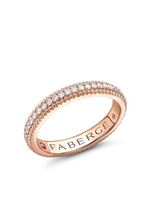 Fabergé 18kt rose gold Colours of Love diamonds fluted eternity ring