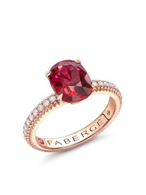 Fabergé 18kt rose gold Colours of Love ruby and diamond ring - Red
