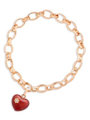Fabergé 18kt rose gold Heritage diamond charm - Red