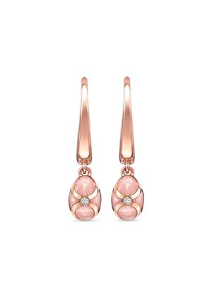 Fabergé 18kt rose gold Heritage diamond hoop drop earrings - Pink