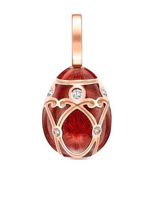 Fabergé 18kt rose gold Heritage Egg diamond charm - Red