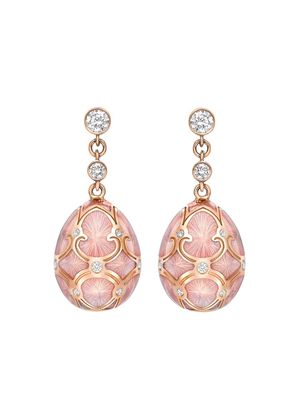 Fabergé 18kt rose gold Heritage Egg diamonds drop earrings - Pink