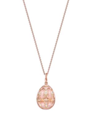Fabergé 18kt rose gold Heritage Petite Egg diamond necklace - Pink