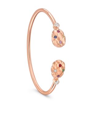 Fabergé 18kt rose gold Treillage multi-stone cuff bracelet - Pink