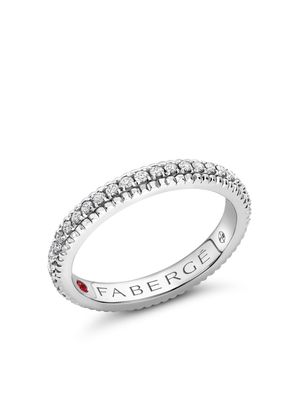 Fabergé 18kt white gold Colours Of Love diamond eternity ring - Silver