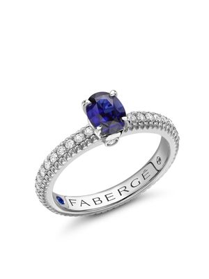 Fabergé 18kt white gold Colours Of Love sapphire and diamond ring - Blue
