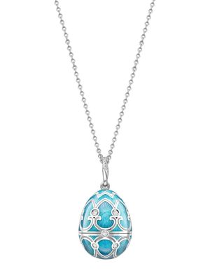 Fabergé 18kt white gold Heritage Snowflake Surprise Locket diamond pendant necklace - Blue