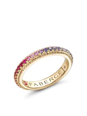 Fabergé 18kt yellow gold Colours of Love Rainbow fluted eternity ring