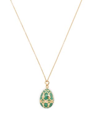 Fabergé 18kt yellow gold Heritage diamond locket necklace - Green