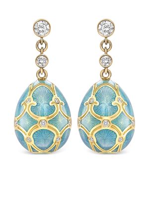 Fabergé 18kt yellow gold Heritage Egg diamonds drop earrings