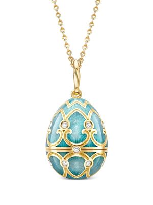 Fabergé 18kt yellow gold Heritage Hen Surprise diamond locket necklace - Blue