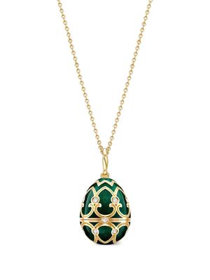 Fabergé 18kt yellow gold Heritage Panda Surprise diamonds locket necklace - Green