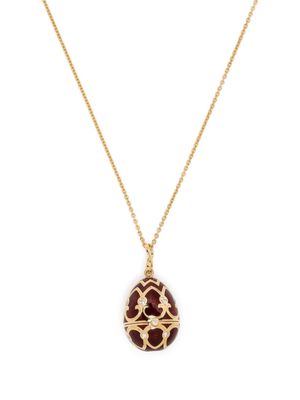 Fabergé 18kt yellow gold The Heritage Year Of The Horse diamond locket necklace - Red