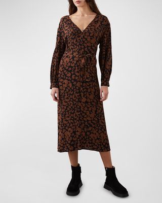 Fabian Long-Sleeve Midi Dress