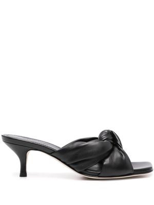 Fabiana Filippi 60mm knot-detailed leather mules - Black