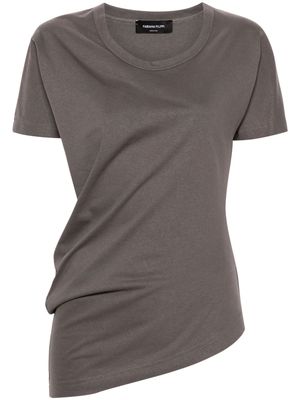 Fabiana Filippi asymmetric cotton T-shirt - Grey
