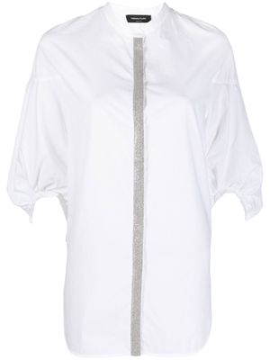 Fabiana Filippi ball-chain trim detail blouse - White