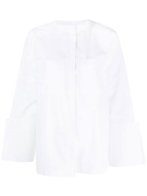 Fabiana Filippi band-collar button-down shirt - White