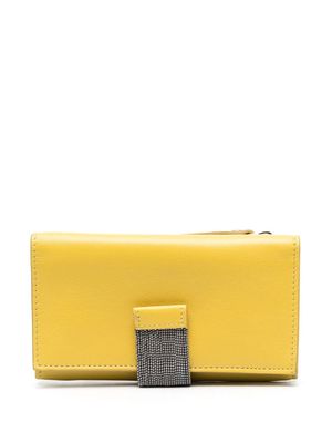 Fabiana Filippi bead chain detail wallet - Yellow