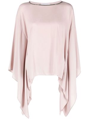 Fabiana Filippi bead-detail asymmetric blouse - Pink