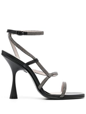 Fabiana Filippi bead-embellished 120mm sandals - Black