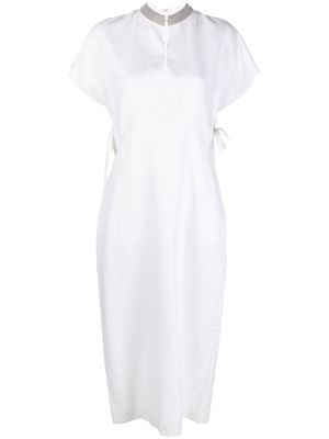 Fabiana Filippi bead-embellished midi dress - White
