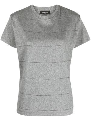 Fabiana Filippi bead-embellished T-shirt - Grey