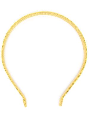 Fabiana Filippi beaded thin headband - Yellow