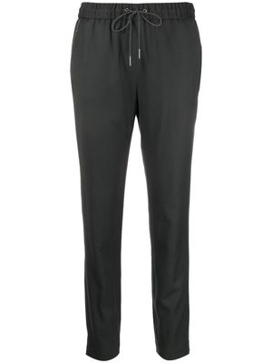 Fabiana Filippi beaded-trim drawstring-waist slim-fit trousers - Grey