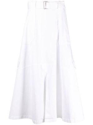 Fabiana Filippi belted A-line skirt - White