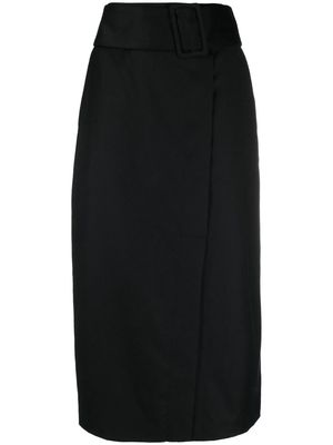 Fabiana Filippi belted high-waisted skirt - Black