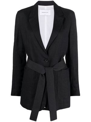 Fabiana Filippi belted linen blazer - Black