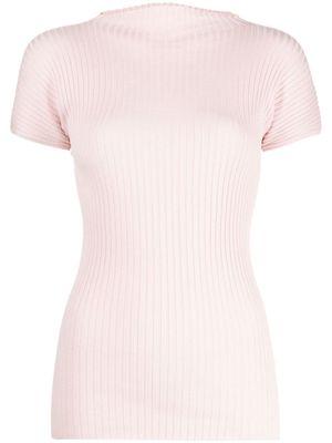 Fabiana Filippi boat-neck ribbed-knit top - Pink