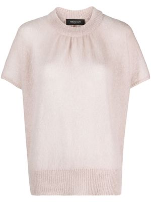 Fabiana Filippi brushed-effect knitted top - Pink