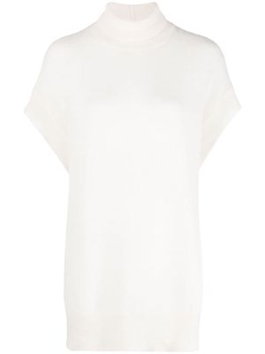 Fabiana Filippi brushed-knit turtleneck T-shirt - White