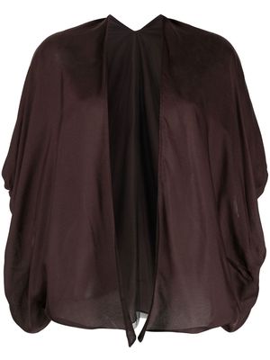 Fabiana Filippi cashmere-silk open-front jacket - Brown