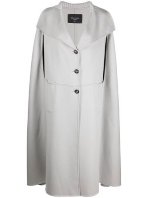 Fabiana Filippi cashmere-wool cape coat - Grey