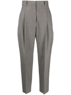 Fabiana Filippi check-print tapered tailored trousers - Neutrals