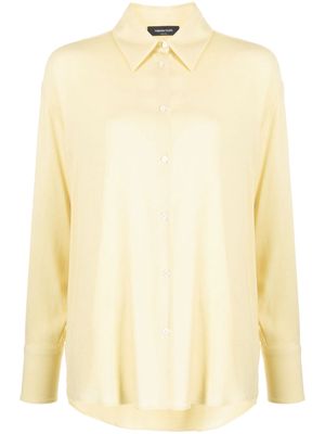 Fabiana Filippi crepe semi-sheer shirt - Yellow